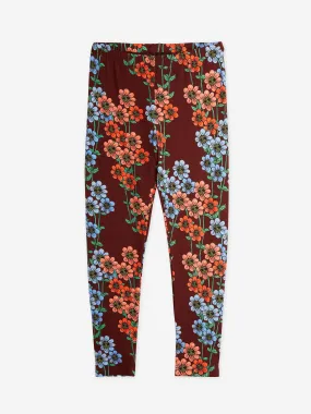 Mini Rodini Girls Daisy Print Leggings in Multicolour