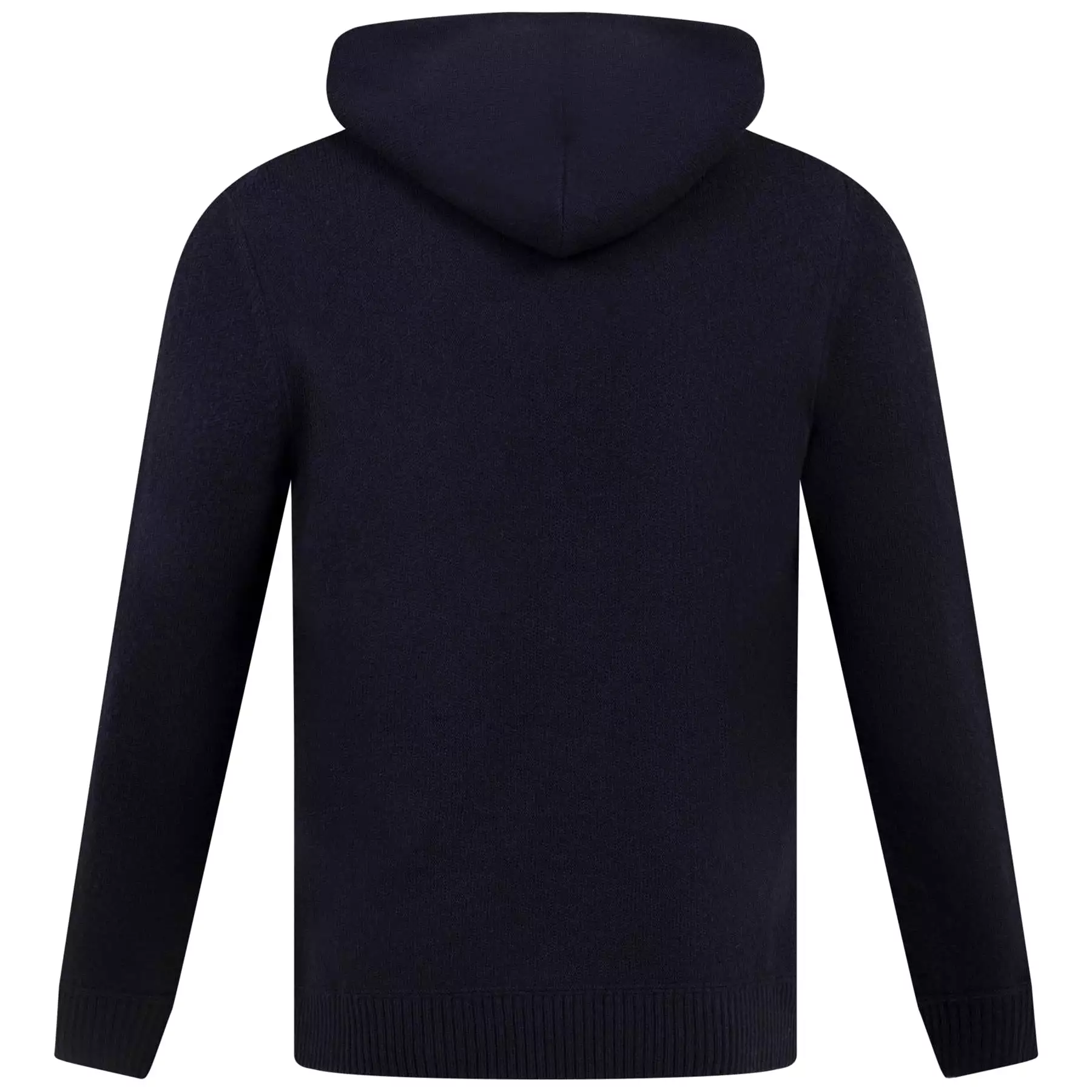 Mistico Knitted Wool Regular Fit Hoodie Dark Blue - W23