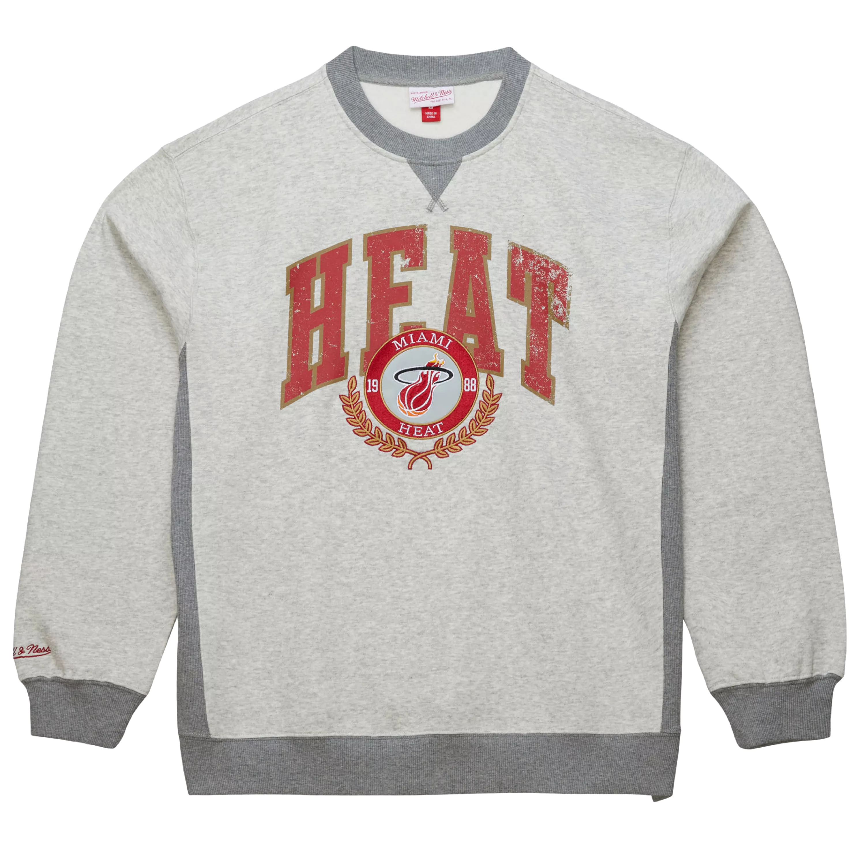 Mitchell & Ness Miami HEAT Premium Fleece Crewneck