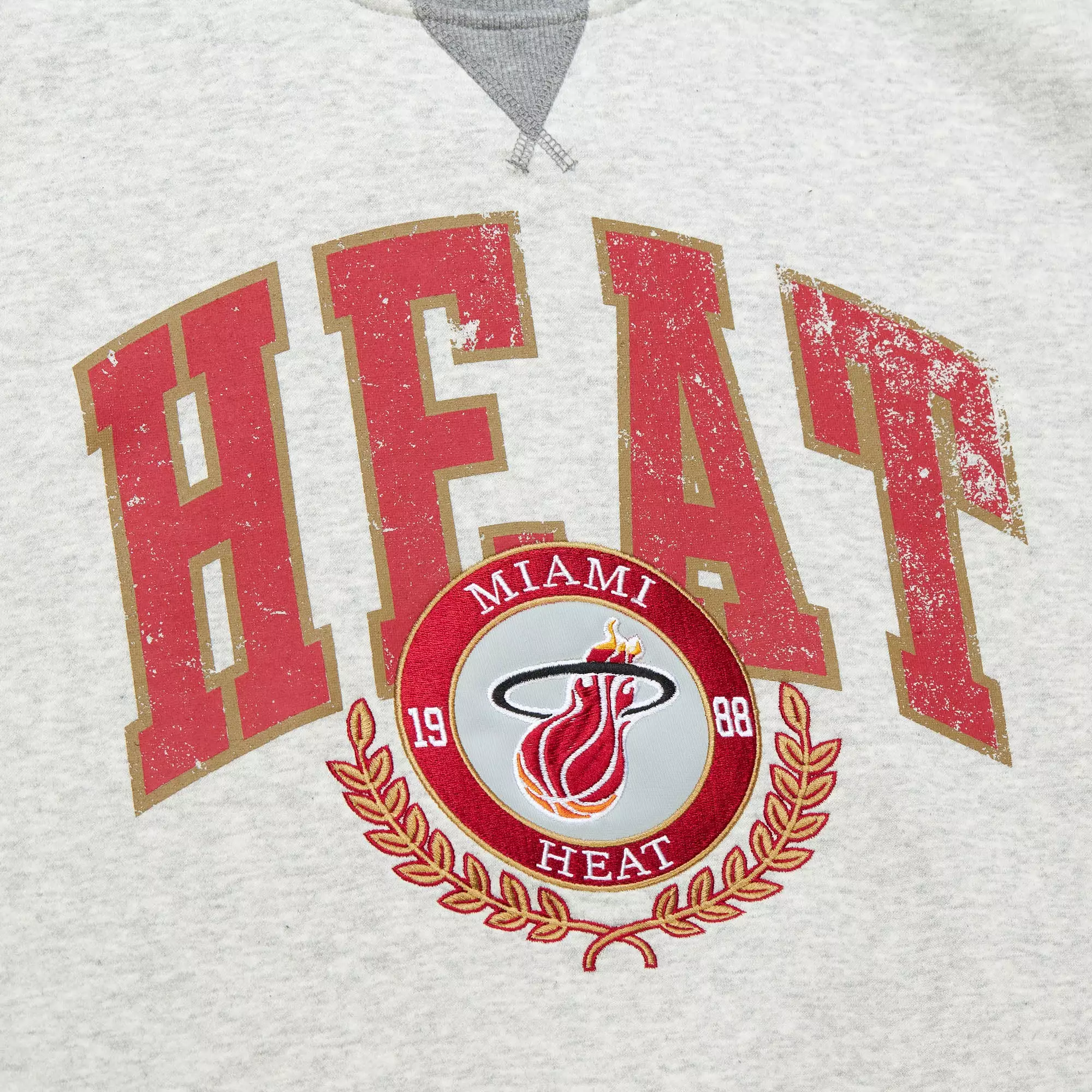 Mitchell & Ness Miami HEAT Premium Fleece Crewneck