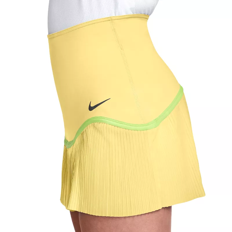 Nike Advantage Women Dri-Fit Tennis Skirt - Soft Yellow/Soft Yellow/Black