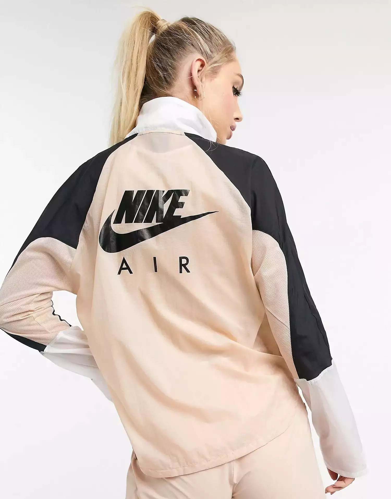 Nike Air Full Zip Running Windbreaker Women's Jacket Beige