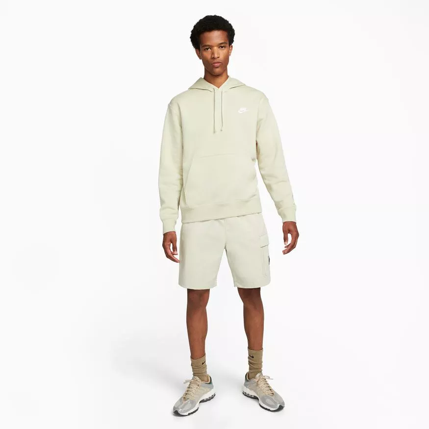 NIKE MEN'S SPORTSWEAR CLUB FLEECE PULLOVER BEIGE HOODIE