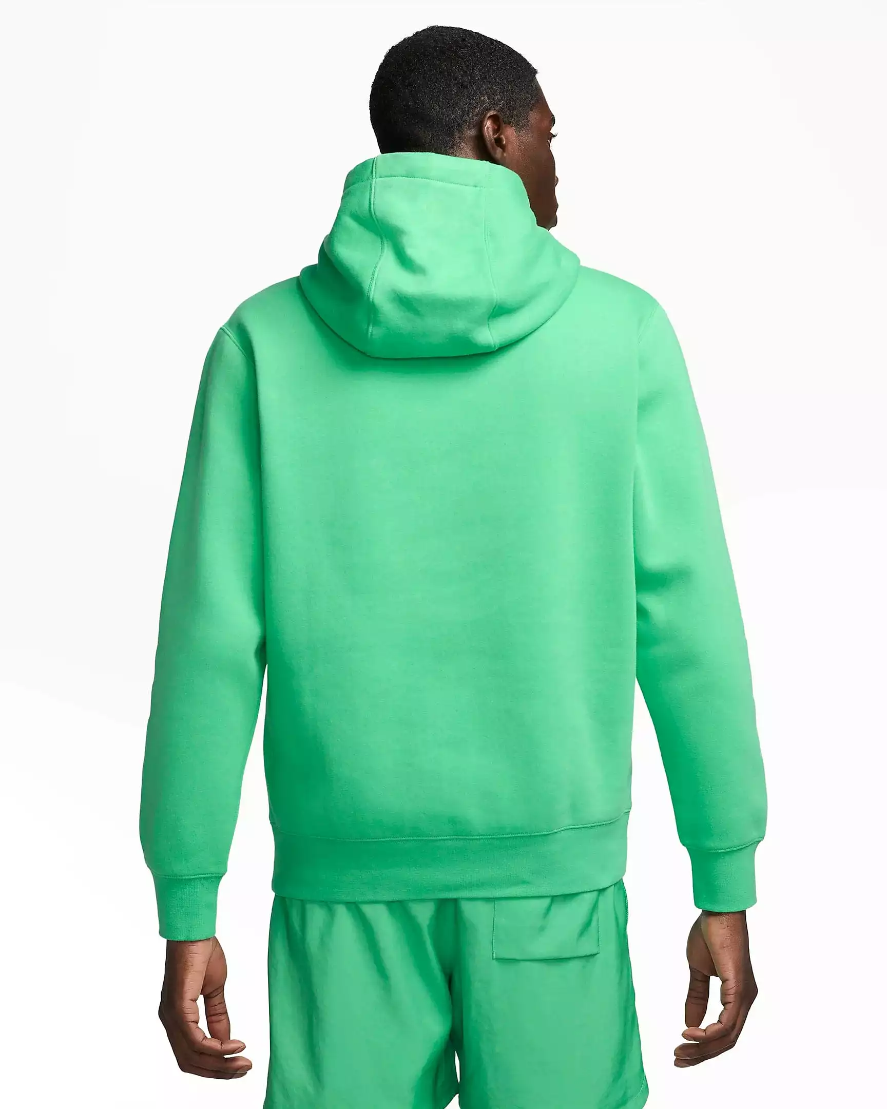 NIKE MEN'S SPORTSWEAR CLUB FLEECE PULLOVER GREEN HOODIE