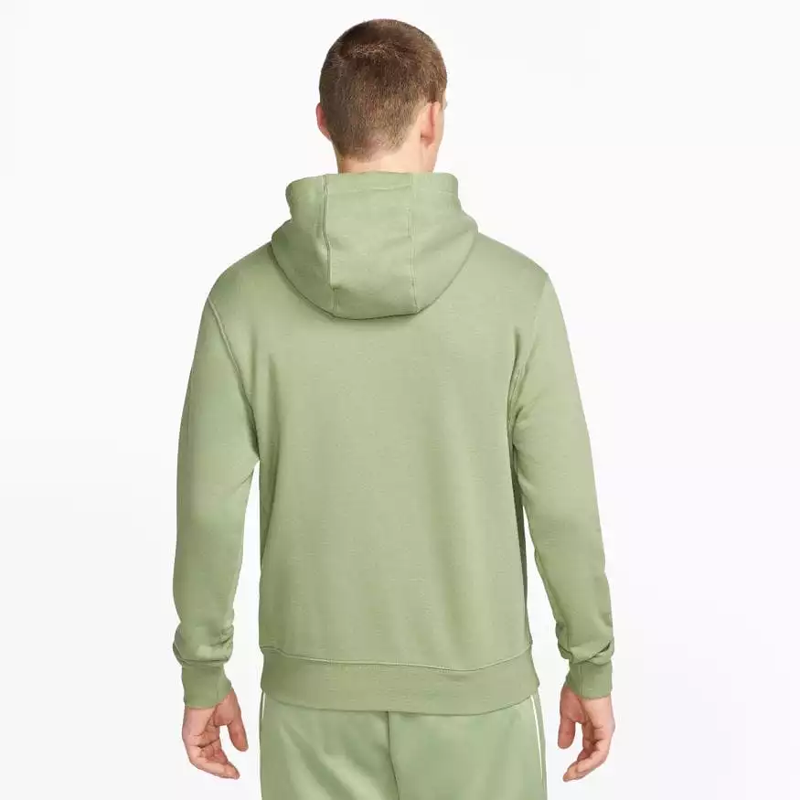 NIKE MEN'S SPORTSWEAR CLUB FLEECE PULLOVER GREEN HOODIE