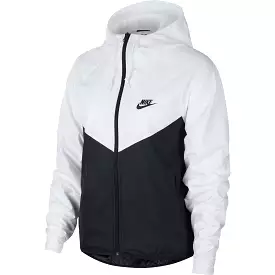 Nike Sportswear Windrunner Full Zip Hooded Women's Jacket White-Black