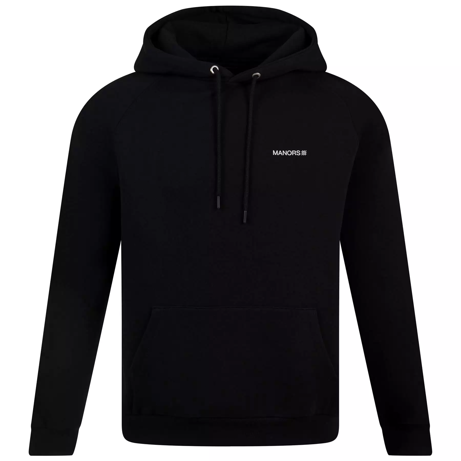 Organic Knitted Cotton Logo Hoodie Black - 2024