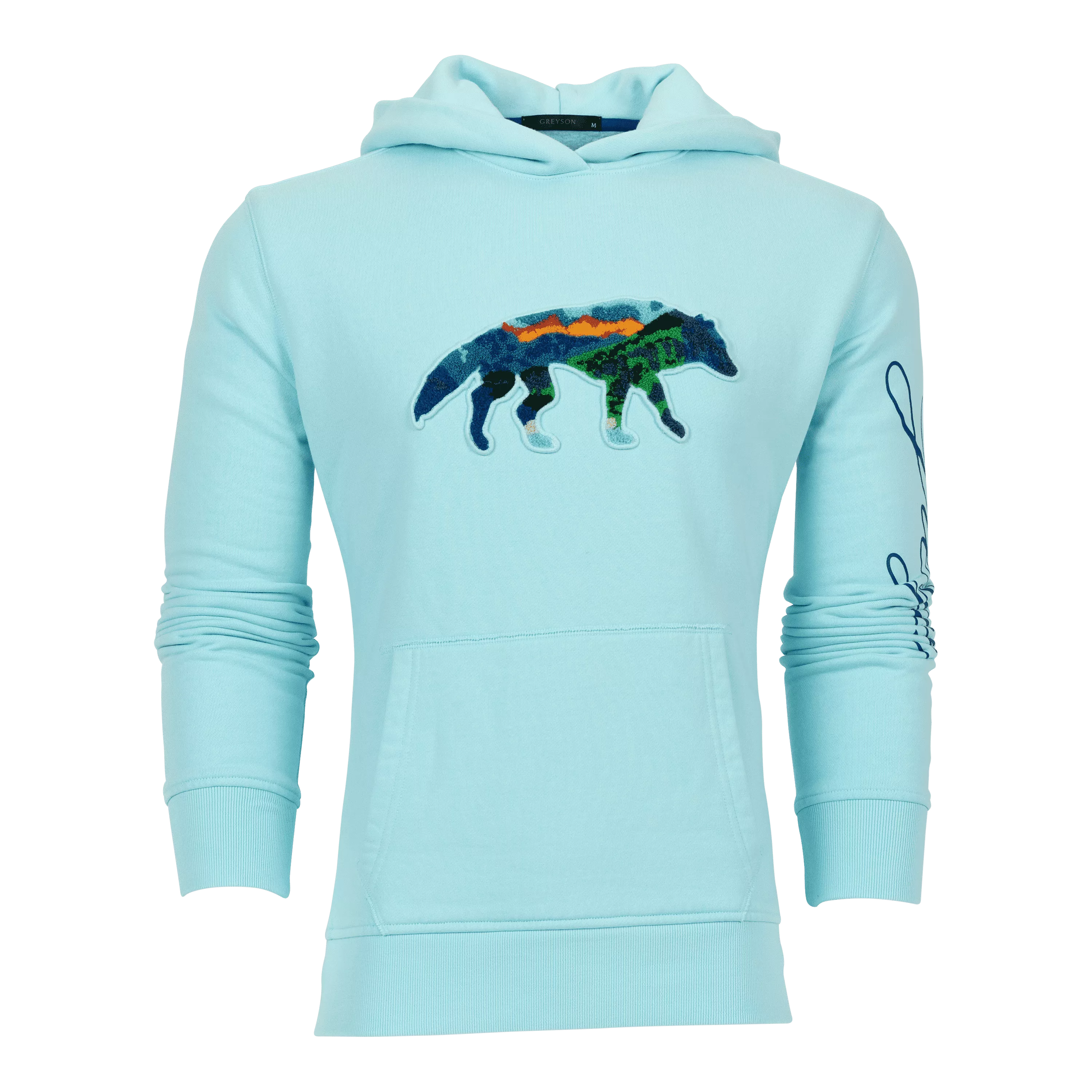 Painted Mountain Stalking Wolf Aspen Hoodie