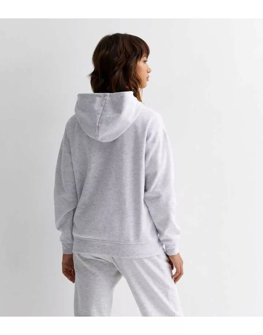 Pale Grey Pocket Front Hoodie