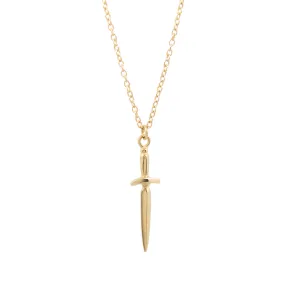 Pixie Dagger Necklace - 14k Yellow Gold