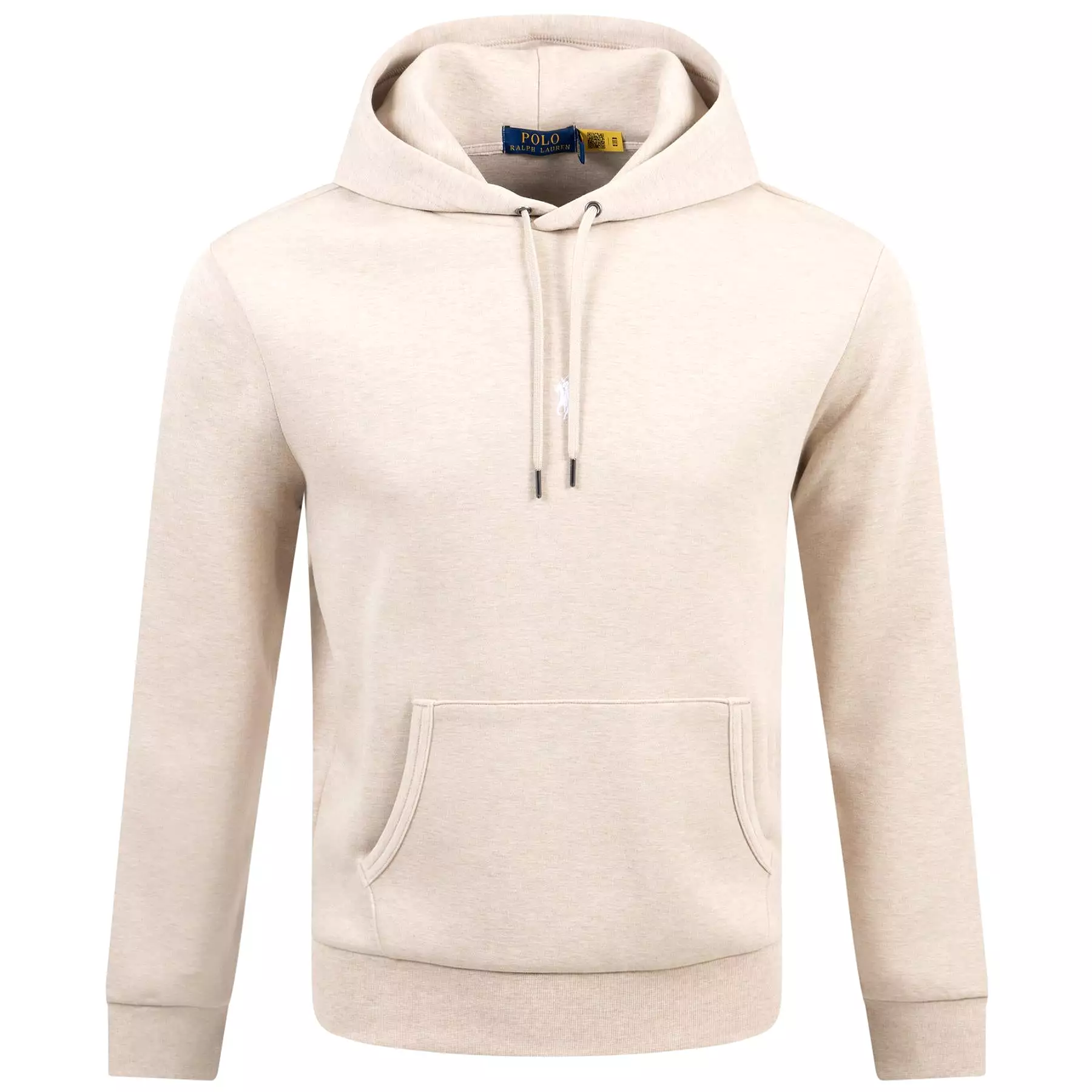 Polo Golf Double Knit Cotton Hoodie Sand Heather - AW23