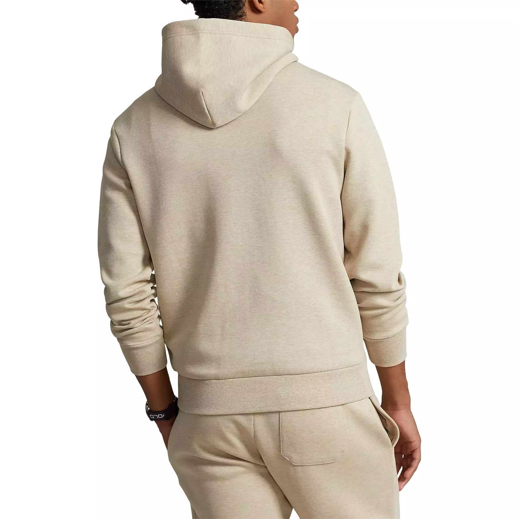 Polo Golf Double Knit Cotton Hoodie Sand Heather - AW23