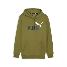 PUMA MENS ESSENTIAL LOGO HOODIE OLIVE