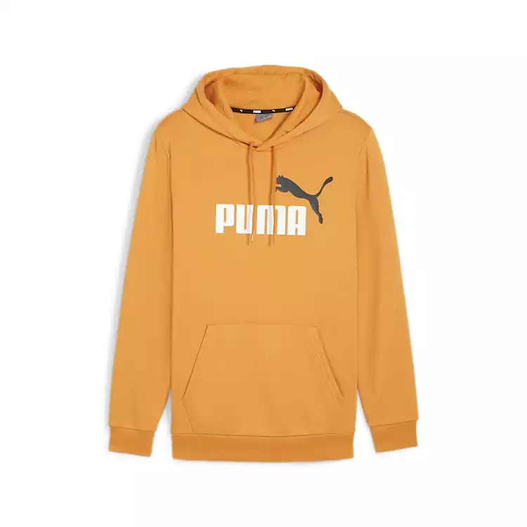 PUMA MEN'S ESSENTIAL LOGO YELLOW HOODIE