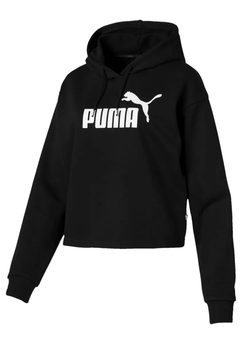 PUMA WOMEN'S ESS CROPPED BLACK HOODIE