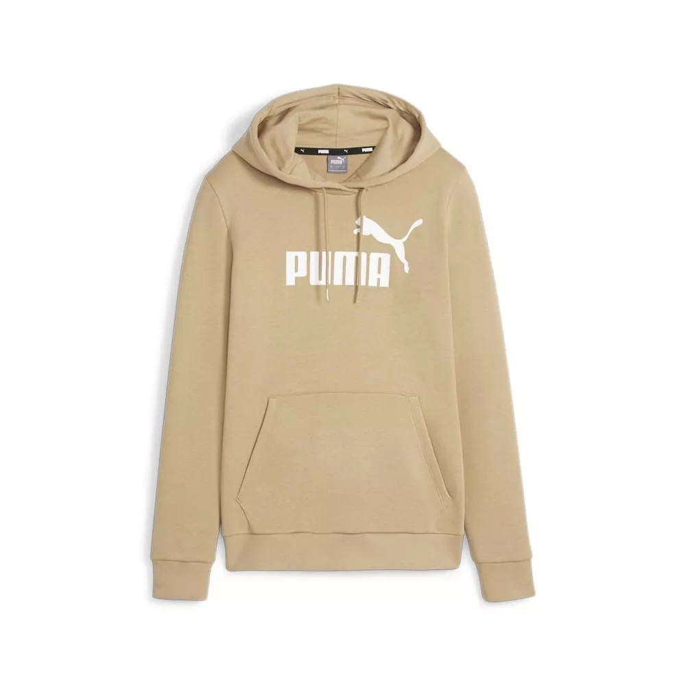 PUMA WOMEN'S ESS LOGO FLC TAN HOODIE