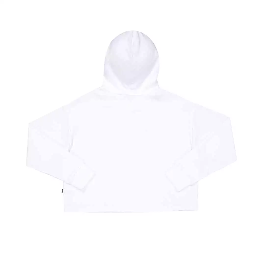 PUMA WOMEN'S ESSENTIAL CROPPED WHITE HOODIE