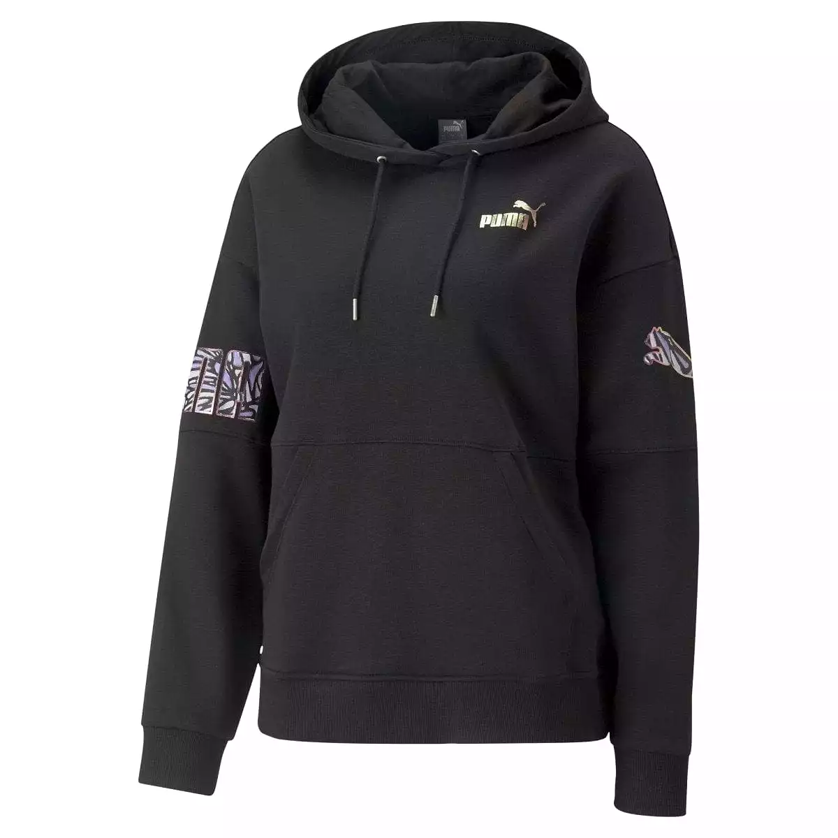 PUMA WOMEN'S NOVA SHINE BLACK HOODIE