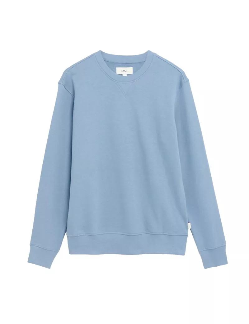 Pure Cotton Crew Neck Sweatshirt