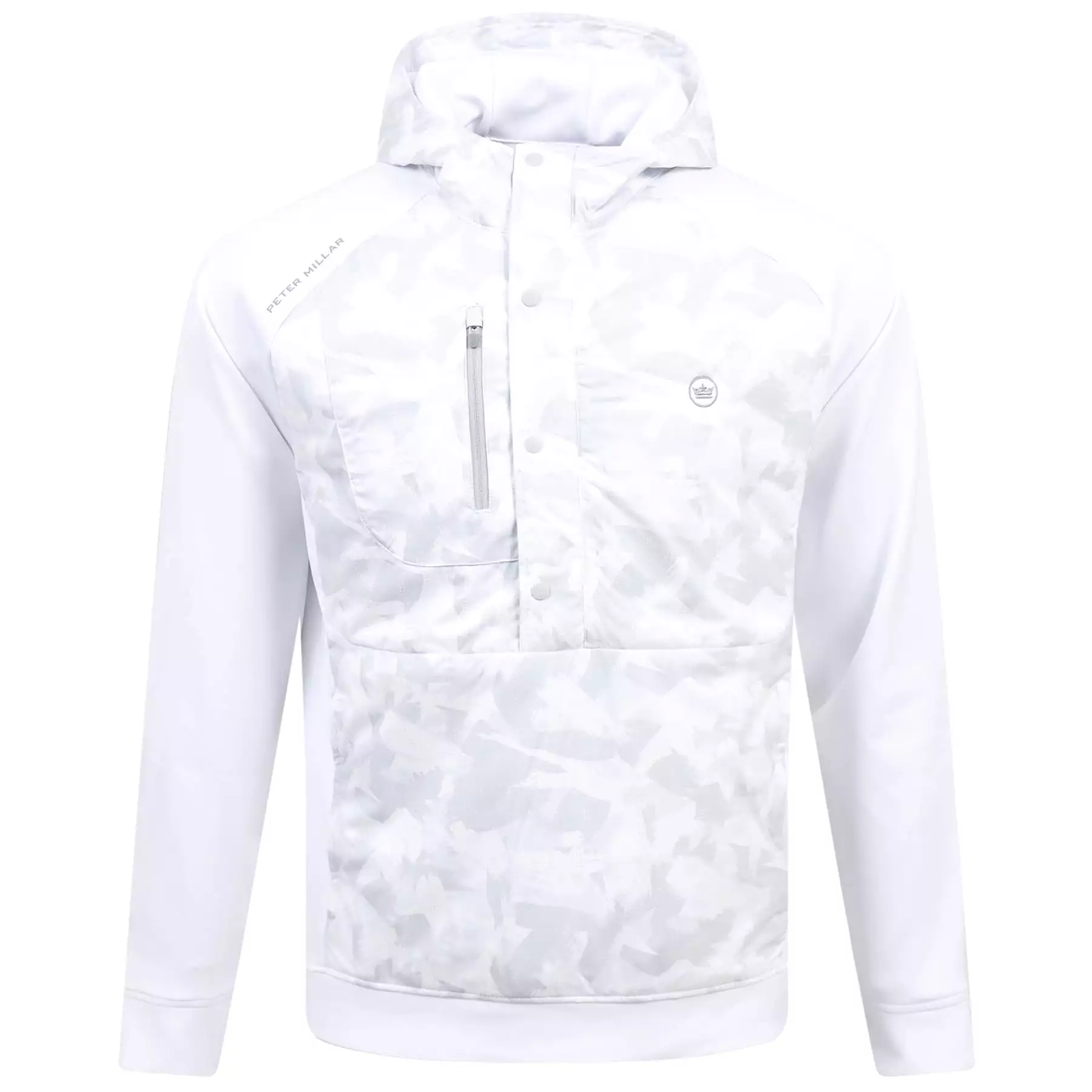 Pursuit Classic Fit Half Snap Hoodie White - SS24