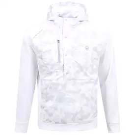 Pursuit Classic Fit Half Snap Hoodie White - SS24