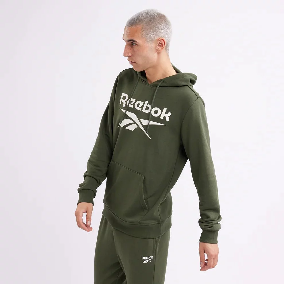 REEBOK MEN'S CLASSIC BIG LOGO GREEN HOODIE