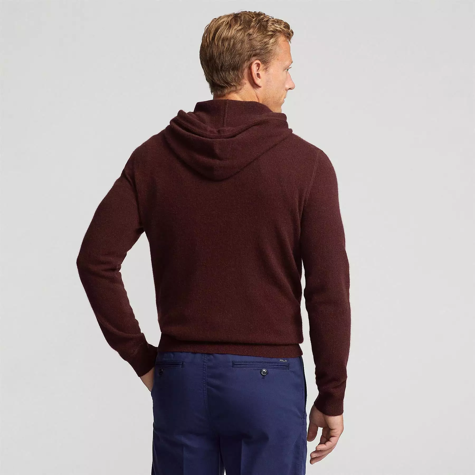 RLX Cashmere Hoodie Harvard Wine - AW23