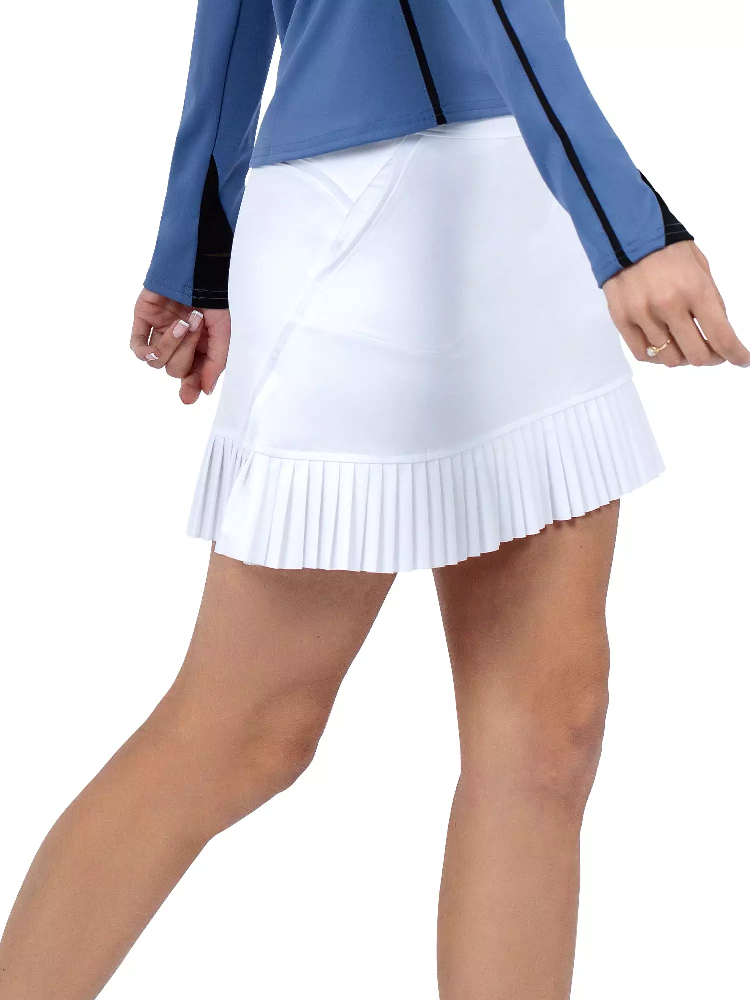 Sinclaire 15 Pleated Hem Golf And Tennis Skirt - White