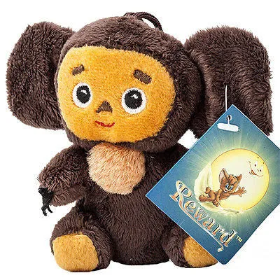 Soft Toy Cheburashka Backpack Handbag Trinket/ Чебурашка сидячий брелок 4 inch (10 cm)