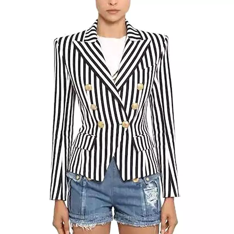 Striped Blazer Women - Casual - Striped-Pinstriped