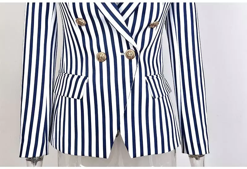 Striped Blazer Women - Casual - Striped-Pinstriped