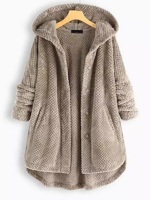 Teddy Coat with Hood: Women's Sherpa Jacket for Fall and Winter