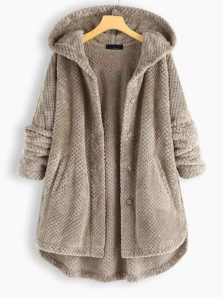 Teddy Coat with Hood: Women's Sherpa Jacket for Fall and Winter