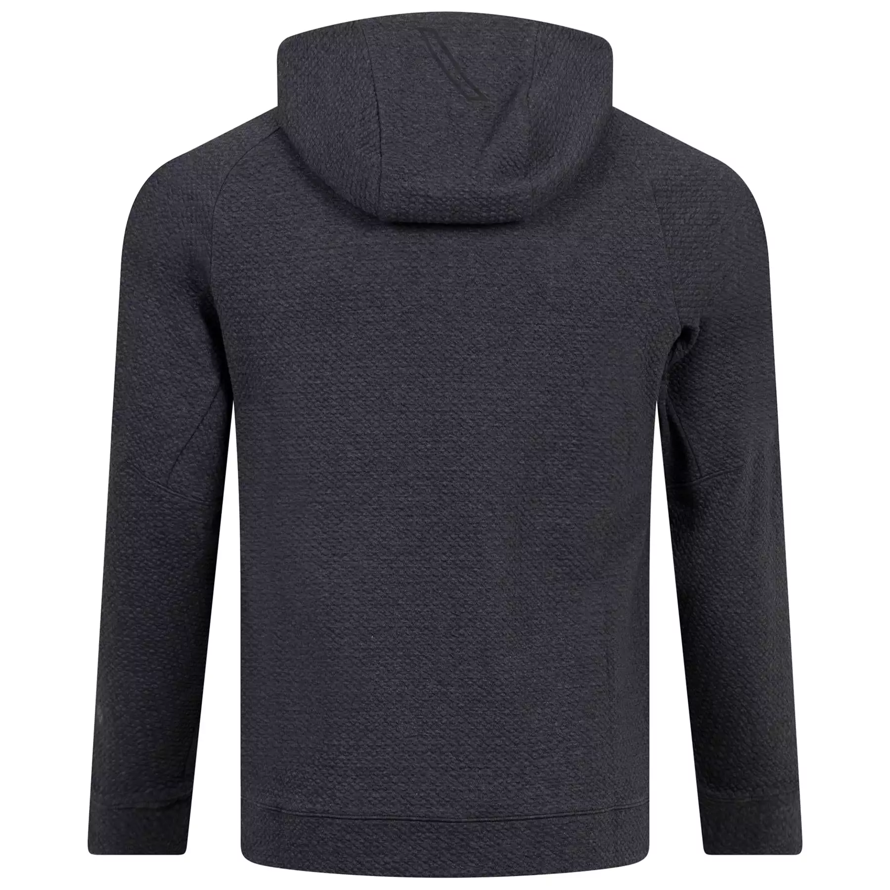 Textured Double Knit Cotton Hoodie Heathered Black - SS24