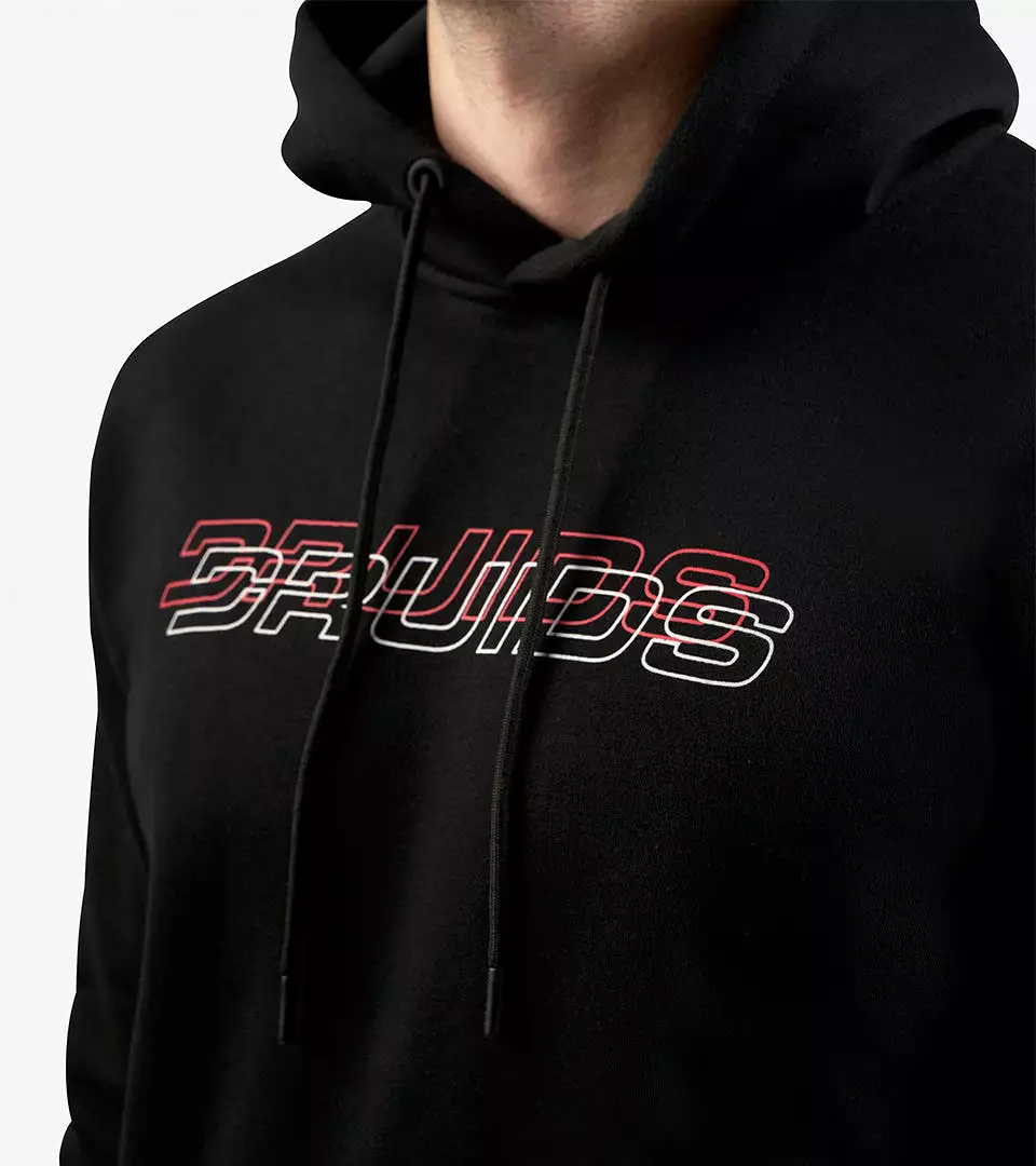 THE DOUBLE LOGO HOODIE - BLACK