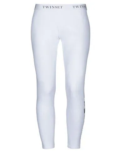 Twinset Women Leggings White L INT