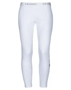 Twinset Women Leggings White L INT