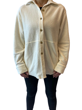 Velvet Women's Sherpa Fleece Hoodie - CREAM