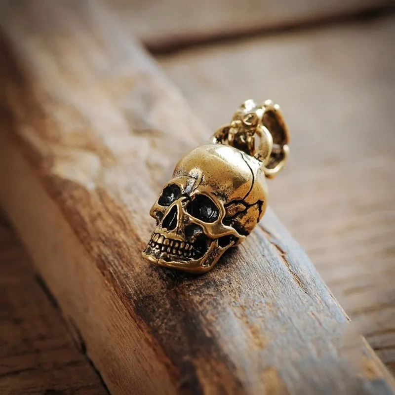 Vintage Punk Skull Head Pendant Keyring