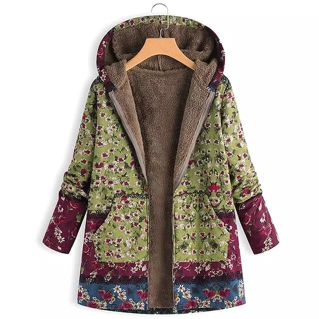 Women Coat, Vintage Floral Jacket