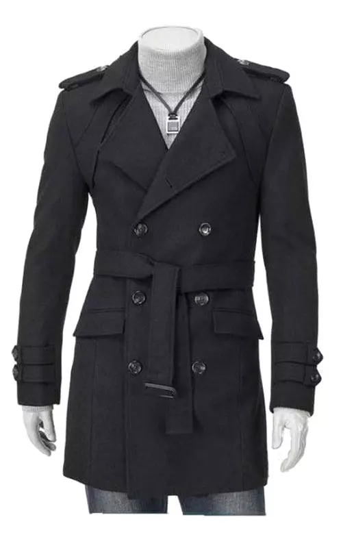 Woolen Men Trench Coat