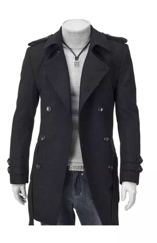 Woolen Men Trench Coat