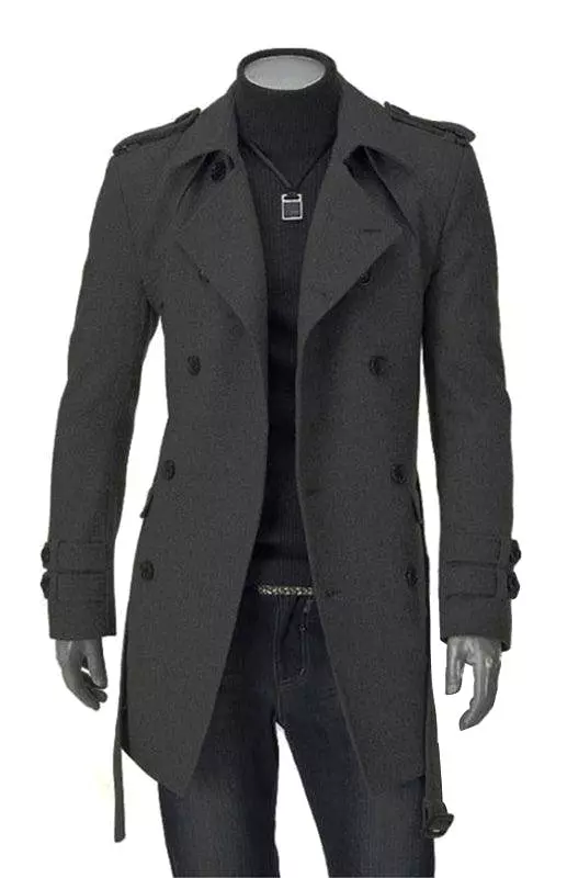 Woolen Men Trench Coat