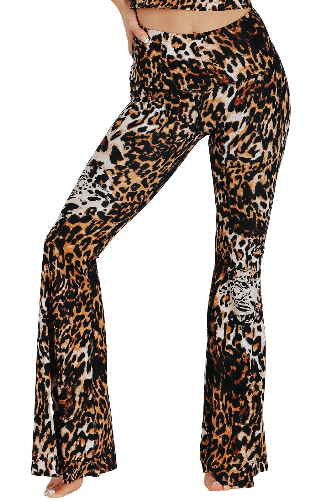 Yoga Democracy Wildcat Printed Bell Bottoms