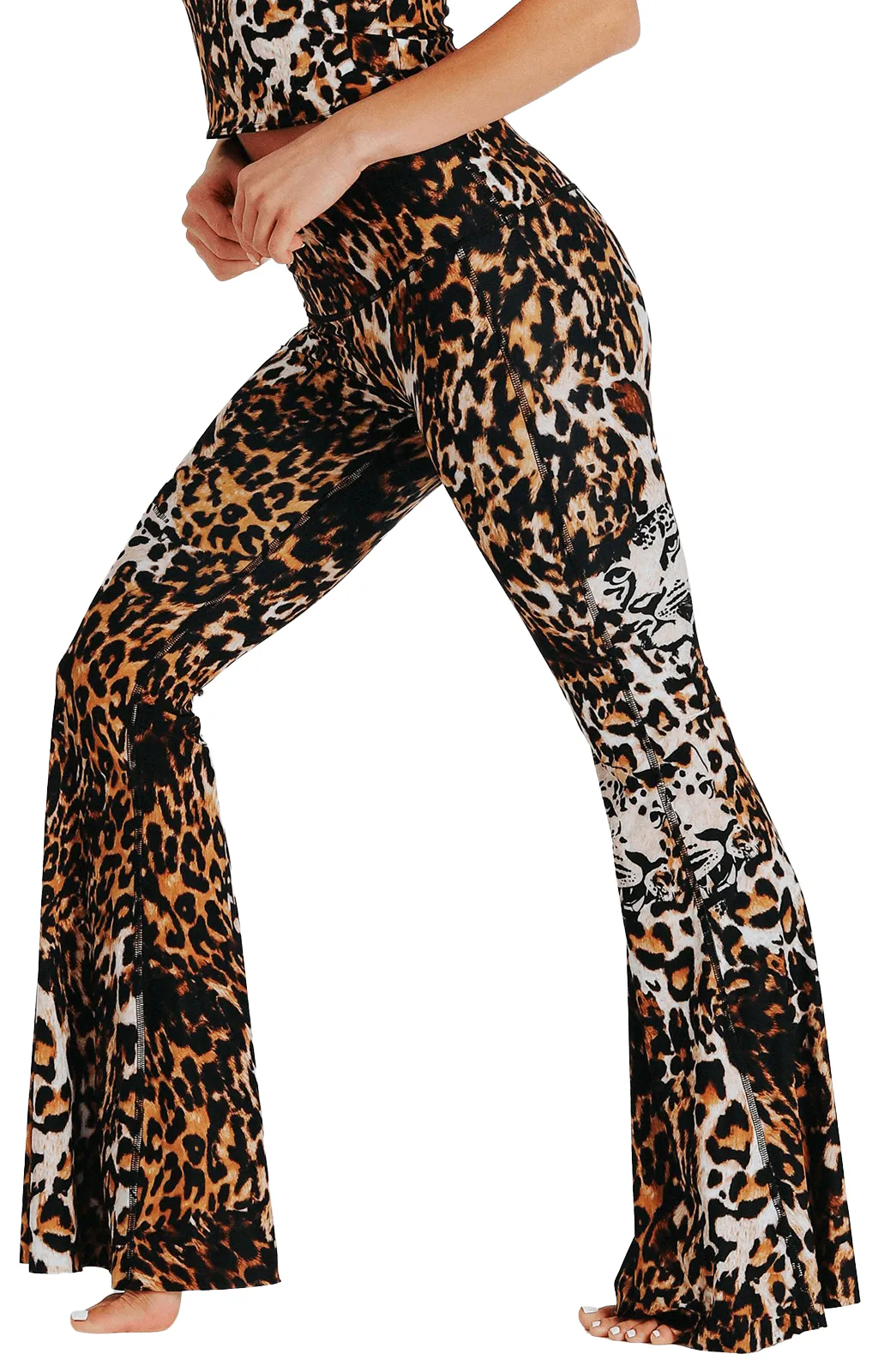 Yoga Democracy Wildcat Printed Bell Bottoms