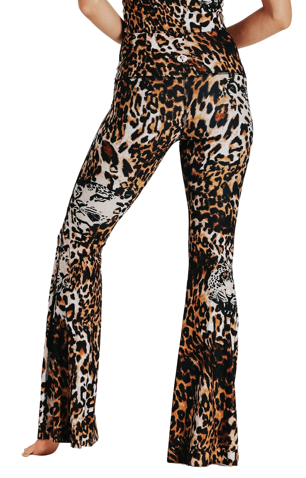 Yoga Democracy Wildcat Printed Bell Bottoms